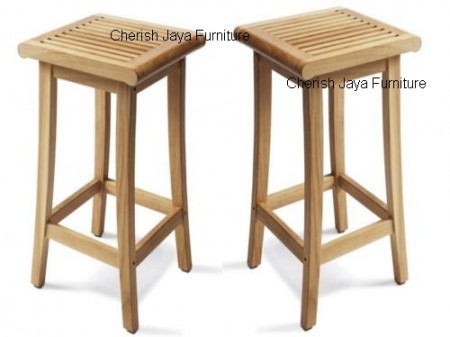 Name: Bar stool Size: W=40, D=36, H=72 cm Wood: Solid Teakwood